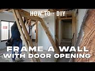 Video thumbnail for HOW TO FRAME a Wall with Door Opening - Wall Framing 101