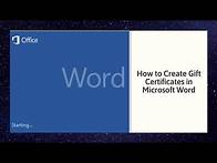 Video thumbnail for How to Create Gift Certificates in Microsoft Word