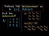 Video thumbnail for ❖ Finding the Determinant of a 3 x 3 matrix ❖