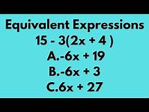Video thumbnail for Equivalent Expressions