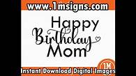 Video thumbnail for Happy Birthday SVG Happy 100th SVG PNG Digital Download Silhouette Cricut, Cut File, Print File - Etsy