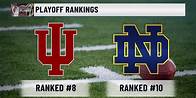 Video thumbnail for IU, Notre Dame ranked in top 10 of first CFP rankings