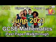 Video thumbnail for GCSE Maths OCR June 2023 Paper 4 Higher Tier Walkthrough