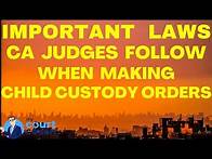 Video thumbnail for Important Legal Standards Considered by CA Family Court Judges in Making Child Custody Decisions