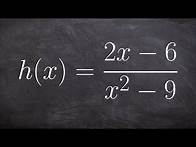Video thumbnail for Identifying vertical, horizontal asymptotes and holes