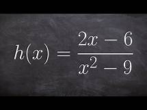 Video thumbnail for Identifying vertical, horizontal asymptotes and holes