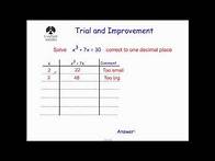 Video thumbnail for Trial and Improvement - Corbettmaths