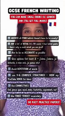 Video thumbnail for GCSE FRENCH WRITING EXAM REVISION | HOW TO GET FULL MARKS (AQA)
