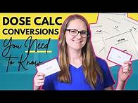 Video thumbnail for The MUST-KNOW Dose Calc Conversions For Your Exam | Dosage Calculations For Nursing Students