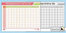 Video thumbnail for Blank Multiplication Grid to 12x