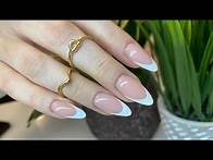 Video thumbnail for Classic French Almond Shape Acrylic Nails | Fill In