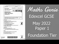 Video thumbnail for Edexcel GCSE Maths May June 2022 1F Exam Paper Walkthrough