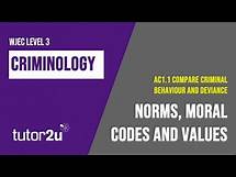 Video thumbnail for Norms, Moral Codes and Values | WJEC Criminology | Unit 2 | AC1.1 Revision
