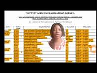 Video thumbnail for WACE/WASSCE TIMETABLE 2025