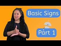 Video thumbnail for Basic Signs: Part 1 - American Sign Language for Kids!