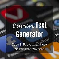Video thumbnail for Cursive Text Generator (𝓬𝓸𝓹𝔂 𝓪𝓷𝓭 𝓹𝓪𝓼𝓽𝓮) - 𝒲𝓇𝒾𝓉ℯ 𝒾𝓃 𝒸𝓊𝓇𝓈𝒾𝓋ℯ 𝓉ℯ𝓍𝓉