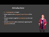 Video thumbnail for Lab report introduction sections