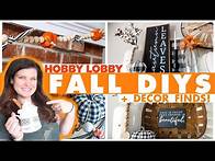 Video thumbnail for 10 MUST-DO Fall DIYS with Hobby Lobby Supplies (you can totally find!) | Fall Decor 2023