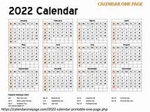 Video thumbnail for Printable Calendar 2022 One Page
