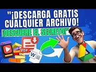 Video thumbnail for 😮¡Descarga GRATIS cualquier ARCHIVO! GOOGLE DRIVE