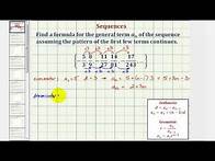 Video thumbnail for Ex: Find the General Formula For a Sequence in Fraction Form (Arithmetic/Geometric)