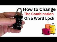 Video thumbnail for How to change the combination on a Wordlock