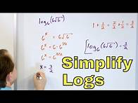 Video thumbnail for 16 - Simplify Logarithms - Part 1 (Log Bases, Calculate Logarithms & More)