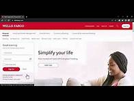 Video thumbnail for www.wellsfargo.com | Login to Wells Fargo Online Banking Account