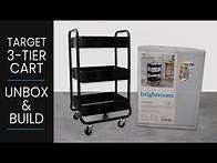 Video thumbnail for Unboxing the Target Brightroom 3-Tier Metal Utility Rolling Cart, Easy Assembly and Sturdy Structure
