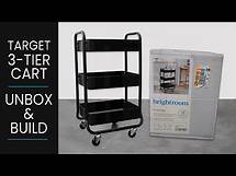 Video thumbnail for Unboxing the Target Brightroom 3-Tier Metal Utility Rolling Cart, Easy Assembly and Sturdy Structure