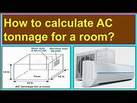 Video thumbnail for How to calculate the AC tonnage required for a room?