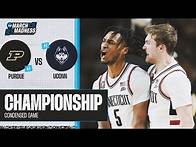 Video thumbnail for UConn vs. Purdue - 2024 men's National Championship extended highlights