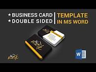 Video thumbnail for Double-Sided Business Card Template in MS Word | Easy to Word Mark