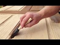 Video thumbnail for Refinishing a fiberglass entry door.