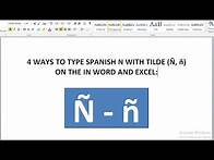 Video thumbnail for How to Type Spanish n with tilde (ñ) in Word and Excel? Spanish n with accent
