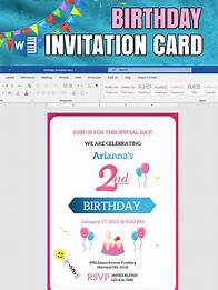 Video thumbnail for Office templates online.com (@officetemplatesonline) - Design a Custom Birthday Invitation Card in Microsoft Word