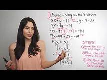 Video thumbnail for Solving Systems of Equations... Substitution Method (NancyPi)