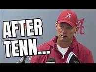 Video thumbnail for Kalen DeBoer Press Conference after loss to Tennessee