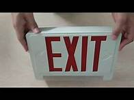 Video thumbnail for COMBOLP-R - Exit Sign with Emergency Pipe Light Combo unit