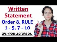 Video thumbnail for Order 8 of cpc rule 1 to 5 and rule 7 to 10 written statement part 1 | CPC 1908 LECTURE 27,