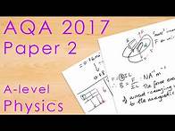 Video thumbnail for AQA 2017 Paper 2 - A-level Physics Past Paper