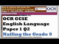 Video thumbnail for Achieving Full Marks for Q2, Paper 1: OCR GCSE English Language - similarities