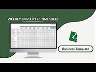 Video thumbnail for Weekly Employees Timesheet Excel Template