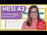 Video thumbnail for HESI A2 Math Practice Test (With Registered Nurse!)