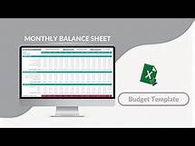 Video thumbnail for Monthly Balance Sheet Excel Template