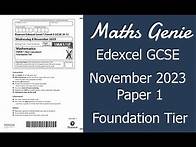 Video thumbnail for Edexcel Foundation Paper 1 November 2023 Exam Walkthrough