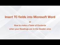 Video thumbnail for Microsoft Word - Help! My Headings are in the Header & Footer but not in the Table of Contents!