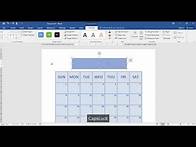Video thumbnail for How to Create a Calendar in MS Word