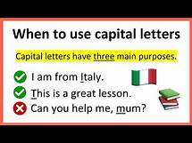 Video thumbnail for How to use CAPITAL LETTERS Correctly | Learn with Examples