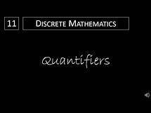 Video thumbnail for Discrete Math - 1.4.2 Quantifiers